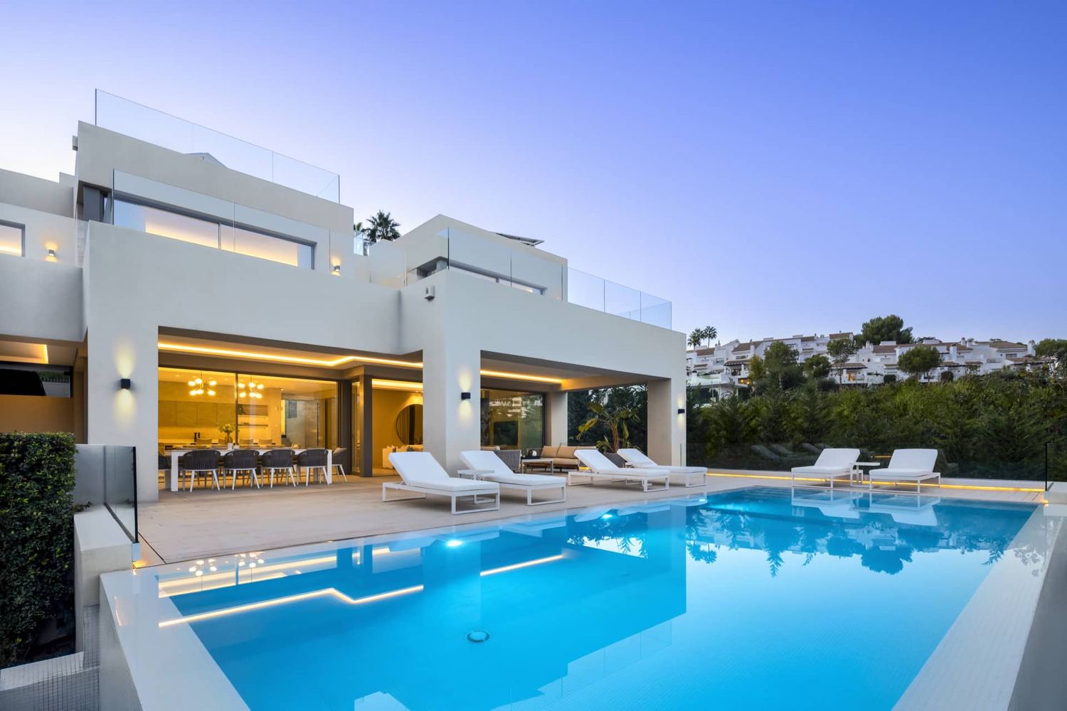 The villa & pool