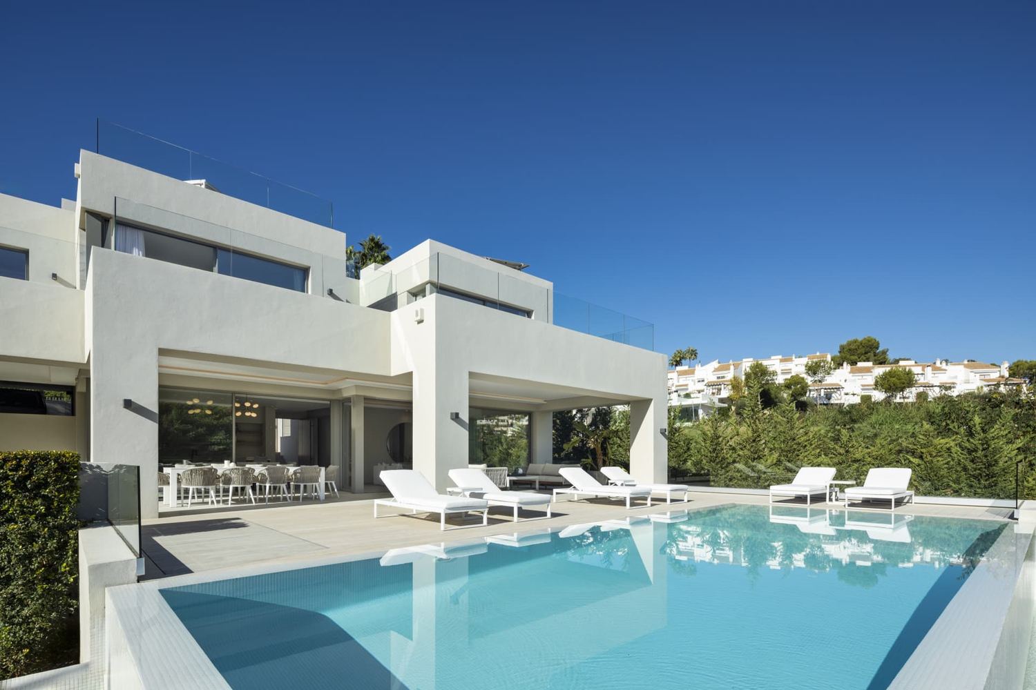 The villa & pool
